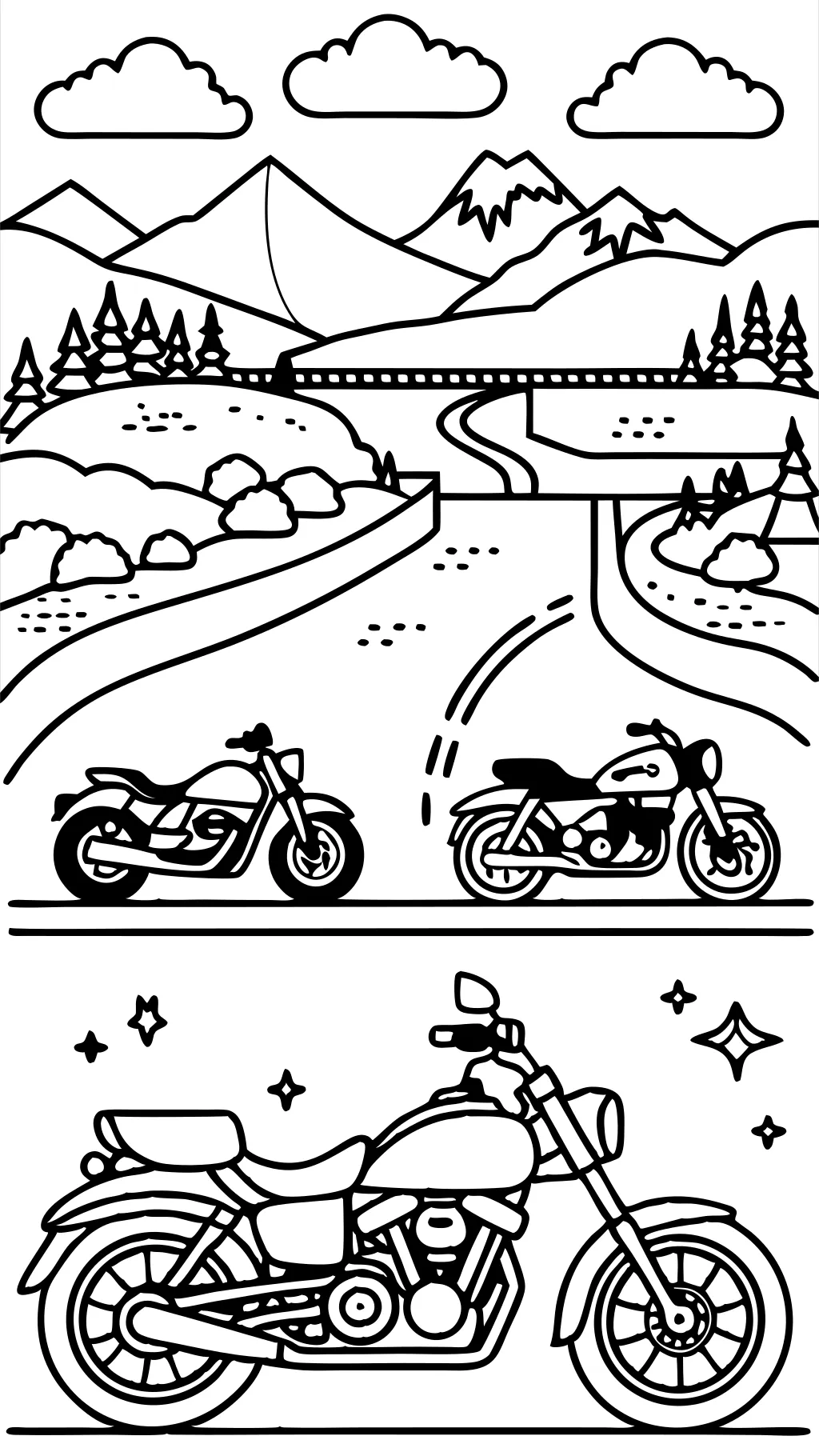 coloriages motos